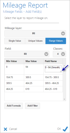 Editing ranges Editing ranges