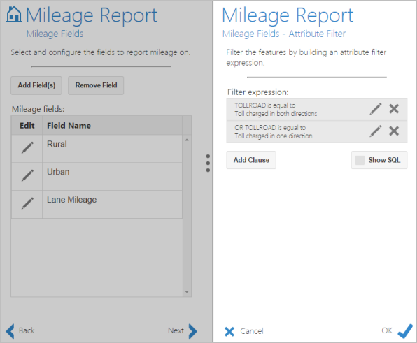 Add an attribute filter to the Toll Road layer. Add an attribute filter to the Toll Road layer.